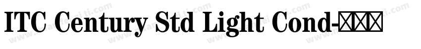 ITC Century Std Light Cond字体转换